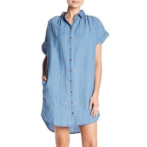 Madewell Central Linen Dress Shirt Sz M